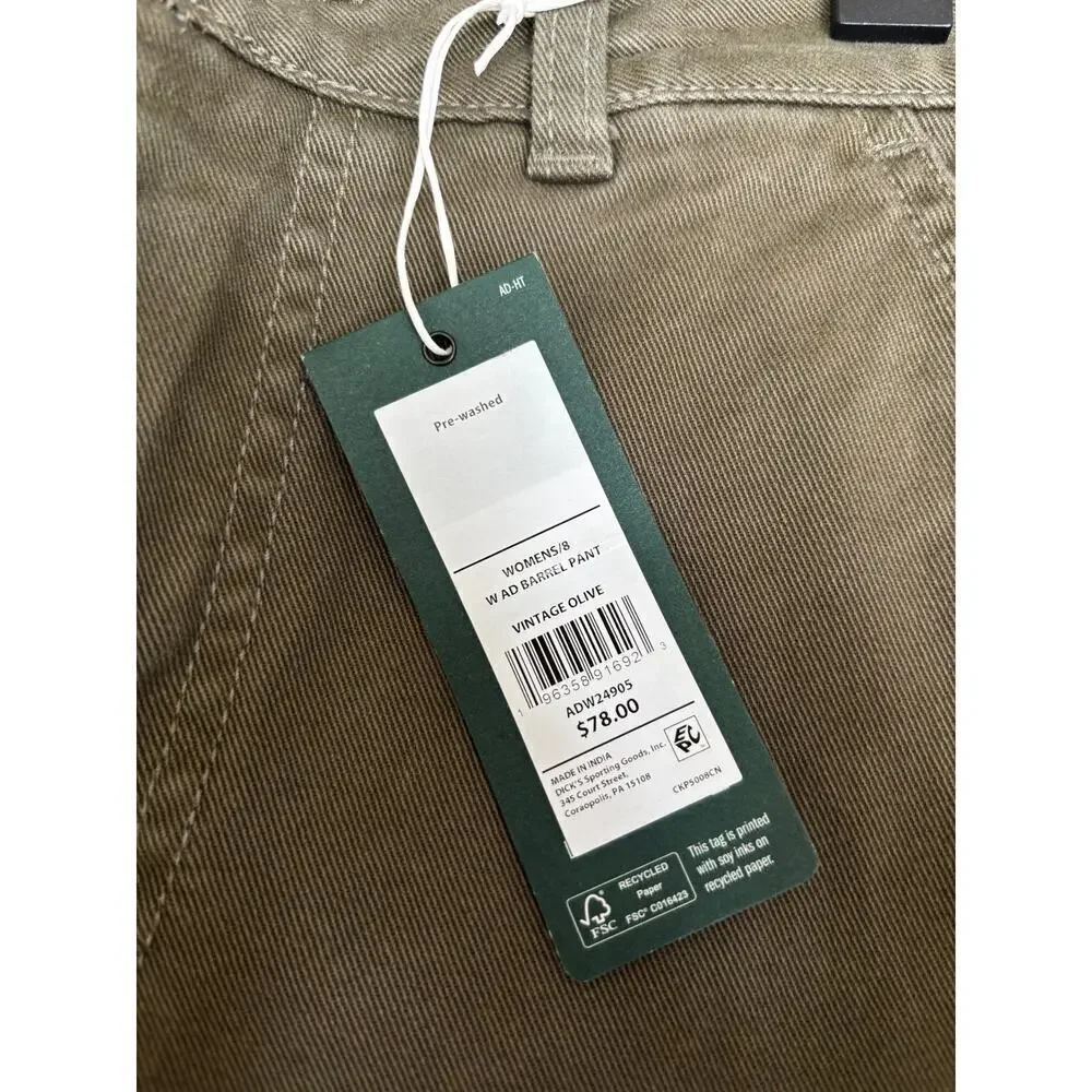 Alpine Design Women's Vintage Olive Barrel Pants Size 8